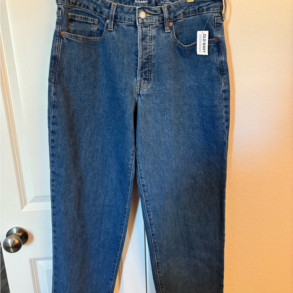 Old Navy Women's High Rise OG secret smooth pockets/ button fly Jeans - Blue 12p